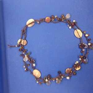 Elegant Brown Beaded Necklace